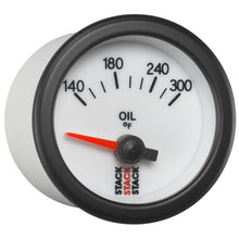 Load image into Gallery viewer, AutoMeter Gauges Autometer Stack 52mm 140-300 Deg F 1/8in NPTF Electric Oil Temp Gauge - White