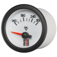 Load image into Gallery viewer, AutoMeter Gauges Autometer Stack 52mm 140-300 Deg F 1/8in NPTF Electric Oil Temp Gauge - White