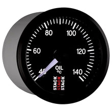 Load image into Gallery viewer, AutoMeter Gauges Autometer Stack 52mm 40-140 Deg C 1/8in NPTF Male Pro Stepper Motor Oil Temp Gauge - Black