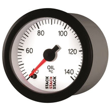 Load image into Gallery viewer, AutoMeter Gauges Autometer Stack 52mm 40-140 Deg C 1/8in NPTF Male Pro Stepper Motor Oil Temp Gauge - White