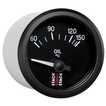 Load image into Gallery viewer, AutoMeter Gauges Autometer Stack 52mm 60-150 Deg C M10 Male Electric Oil Temp Gauge - Black