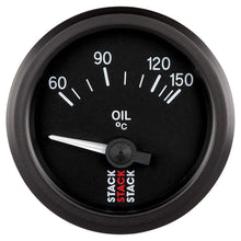 Load image into Gallery viewer, AutoMeter Gauges Autometer Stack 52mm 60-150 Deg C M10 Male Electric Oil Temp Gauge - Black