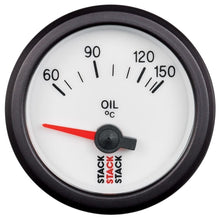 Load image into Gallery viewer, AutoMeter Gauges Autometer Stack 52mm 60-150 Deg C M10 Male Electric Oil Temp Gauge - White