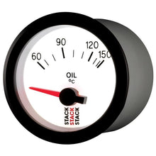 Load image into Gallery viewer, AutoMeter Gauges Autometer Stack 52mm 60-150 Deg C M10 Male Electric Oil Temp Gauge - White