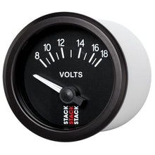 Load image into Gallery viewer, AutoMeter Gauges Autometer Stack Instruments 52mm 8-18V Electric Battery Voltage Gauge - Black