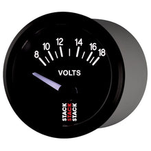 Load image into Gallery viewer, AutoMeter Gauges Autometer Stack Instruments 52mm 8-18V Electric Battery Voltage Gauge - Black