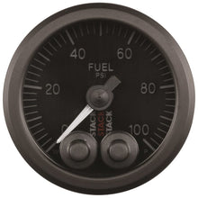 Load image into Gallery viewer, AutoMeter Gauges Autometer Stack Instruments Pro Control 52mm 0-100 PSI Fuel Pressure Gauge - Black (1/8in NPTF Male)