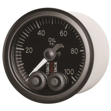 Load image into Gallery viewer, AutoMeter Gauges Autometer Stack Instruments Pro Control 52mm 0-100 PSI Oil Pressure Gauge - Black (1/8in NPTF Male)