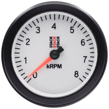 Load image into Gallery viewer, AutoMeter Gauges Autometer Stack Sport 88mm 0-8K RPM Tachometer - White