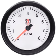 Load image into Gallery viewer, AutoMeter Gauges Autometer Stack Sport 88mm 0-8K RPM Tachometer - White