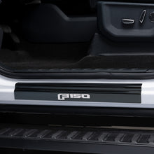 Load image into Gallery viewer, Putco 15-20 Ford F-150 - SuperCrew w/ F-150 Etchinng (4pcs) Black Platinum Door Sills Door Panels Putco