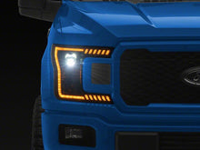 Load image into Gallery viewer, Raxiom 18-20 Ford F-150 LED Halo Surround Headlights with Amber DRL- Black Housing- Clear Lens | T583568