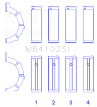Load image into Gallery viewer, King Engine Bearings Chrysler 226 (3.7L) (Size +0.75mm) Main Bearing Set King Engine Bearings