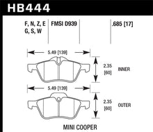 Load image into Gallery viewer, Hawk 02-06 Mini Cooper / Cooper S HP+ Street Front Brake Pads Brake Pads - Performance Hawk Performance