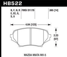Load image into Gallery viewer, Hawk 06-10 Mazda Miata Mx-5 Base Blue 9012 Race Front Brake Pads Brake Pads - Racing Hawk Performance