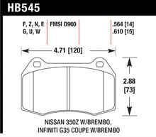 Load image into Gallery viewer, Hawk 03-07 G35/350z w/ Brembo Performance Ceramic Street Front Brake Pads Brake Pads - Performance Hawk Performance