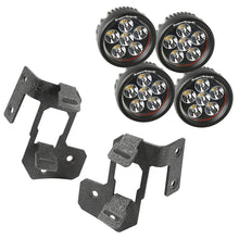 Load image into Gallery viewer, Rugged Ridge 07-18 Jeep Wrangler JK Textured Black Round A-Pillar LED Light Mount Kit Rugged Ridge