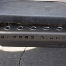Load image into Gallery viewer, Rugged Ridge 07-23 Jeep Wrangler JK/JKU/JL/JLU & 20-23 Gladiator Hitch Skid Plate 2in. Rec - Tex Blk Rugged Ridge
