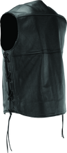 Load image into Gallery viewer, Kuryakyn Leather By River Road Old Skool Leather Vest Black - Large Vests Kuryakyn