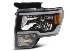 Load image into Gallery viewer, Raxiom 09-14 Ford F-150 Axial Series Headlight w/ SEQL LED Bar- Blk Housing (Clear Lens) Light Bars & Cubes Raxiom