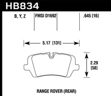 Load image into Gallery viewer, Hawk 13-16 Land Rover Range Rover / 14-16 Land Rover Range Rover Sport LTS Street Rear Brake Pad Brake Pads - OE Hawk Performance
