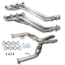 Load image into Gallery viewer, BBK BBK16413 BBK 05-10 Ford Mustang GT 1 5/8 Long Tube Headers w/High Flow Catted X-Pipe (Silver Ceramic)