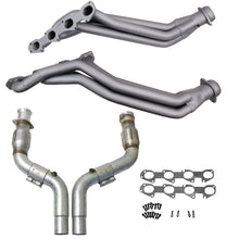 Load image into Gallery viewer, BBK BBK16483 BBK 05-24 Dodge 6.1L/6.2L/6.4L Hemi 1-7/8in Headers w/High Flow Catted Mid Pipe (Ti Ceramic)