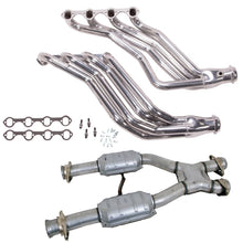 Load image into Gallery viewer, BBK BBK15693 BBK 86-93 Ford Mustang 1-3/4 Long Tube 351 Swap Headers w/High Flow Catted X-Pipe (Silver Ceramic)