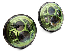 Load image into Gallery viewer, Raxiom 07-18 Jeep Wrangler JK 7-In LED Headlights Green Housing- Clear Lens Headlights Raxiom