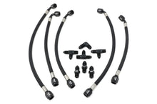 Load image into Gallery viewer, Burger Motorsports Inc steel braided hard line upgrade kit with black hoses and fittings