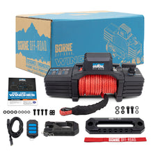 Load image into Gallery viewer, Borne Off-Road BRNBNWN-12-SRD Borne Off-Road 12K Winch - Red Synthetic Rope