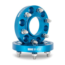 Load image into Gallery viewer, Borne Off-Road BRNBNWS-005-250BL Borne Off-Road Wheel Spacers - 6x139.7 - 78.1 - 25mm - M14x1.5 - Blue