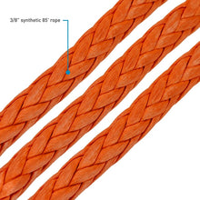 Load image into Gallery viewer, Borne Off-Road Winch Accessories Borne Off-Road Winch Hook - 3/8in Rope - Hand Strap - Orange