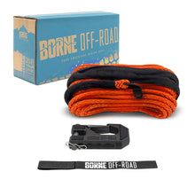 Load image into Gallery viewer, Borne Off-Road Winch Accessories Borne Off-Road Winch Hook - 3/8in Rope - Hand Strap - Orange