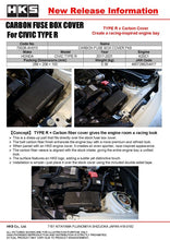 Load image into Gallery viewer, HKS Honda Civic Type R (FL5/FK8) Dry Carbon Fiber Engine Cover | 70026-AH013