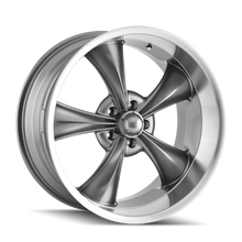 Load image into Gallery viewer, Ridler 695 18x9.5 / 5x114.3 BP / 6mm Offset / 83.82mm Hub Gloss Grey Machined Wheel | 695-8965G