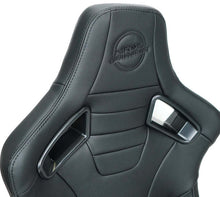 Load image into Gallery viewer, NRG Omega Reclinable Racing Seat (Pair) Black with Black Carbon Vinyl Back | RSC-750BK/BK L/R