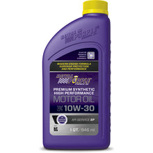 Load image into Gallery viewer, Royal Purple Premium Synthetic High Performance Multi-Grade 10W-30 Motor Oil - 1 Quart Royal Purple