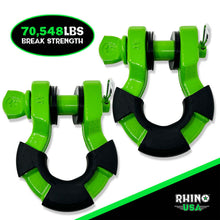 Load image into Gallery viewer, Rhino USA Shackle Kits Rhino USA 8T Super Shackle 2-Pack (Green)