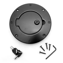 Load image into Gallery viewer, Rugged Ridge Locking Gas Cap Door Black Alum 97-06TJ Rugged Ridge