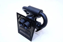 Load image into Gallery viewer, Gibson 2024 Cam-Am Maverick R 4in. T304 Stainless Round Dual Wall Slash-Cut Tip - Black Ceramic X Pipes Gibson