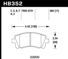 Load image into Gallery viewer, Hawk 02-03 WRX / 98-01 Impreza / 97-02 Legacy 2.5L / 98-02 Forester 2.5L D721 Performance Ceramic St Brake Pads - Performance Hawk Performance