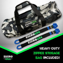 Load image into Gallery viewer, Rhino USA 7/8In X 30Ft Kinetic Rope Recovery Kit W/Soft Shackles (Blue) Cargo Tie-Downs Rhino USA