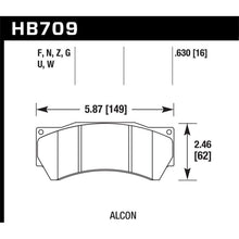 Load image into Gallery viewer, Hawk Performance Brake Pads - Racing Hawk Performance Alcon Mono 6, Model 4497 DTC-70 Race Brake Pads