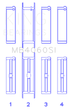 Load image into Gallery viewer, King Engine Bearings Chrysler CAravan 201Ci V6 Ohv (Size +0.75mm) Main Bearing Set King Engine Bearings