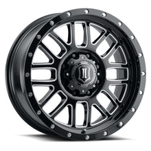 Load image into Gallery viewer, ICON Alpha 20x9 / 6x5.5 / 16mm / 5.625in BS Gloss Black Wheel w/ Milled Windows