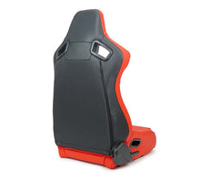 Load image into Gallery viewer, NRG Omega Reclinable Racing Seat (Pair) Red with Black Carbon Vinyl Back | RSC-750RD/BK L/R