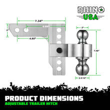 Load image into Gallery viewer, Rhino USA Hitch Accessories Rhino USA 6In Heavy Duty Drop Hitch - 2In (Silver)
