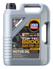 Load image into Gallery viewer, LIQUI MOLY 5L Top Tec 6200 Motor Oil SAE 0W20 - Comes in a Case of 4 Units | 20238