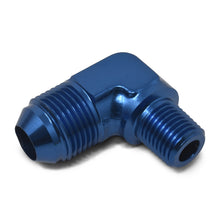 Load image into Gallery viewer, Russell Performance -6 AN to 1/8in NPT 90 Degree Flare to Pipe Adapter (Blue) Russell
